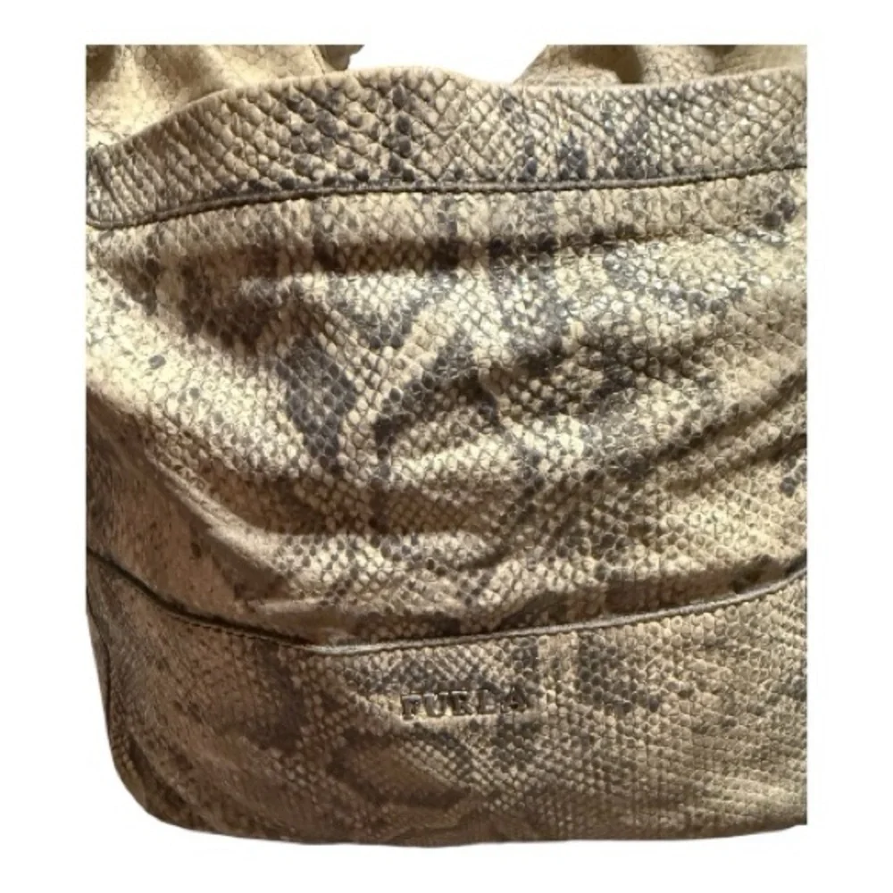Furla Snake Print Hobo Bag